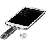Hama FlashPen Laeta Twin USB-stick smartphone/tablet Grijs 64 GB USB 2.0, Micro-USB 2.0