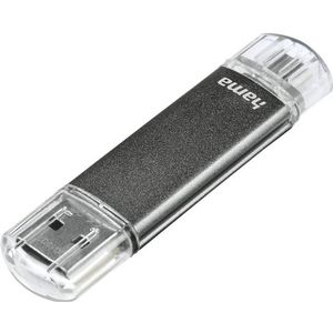 Hama FlashPen Laeta Twin USB-stick smartphone/tablet Grijs 64 GB USB 2.0, Micro-USB 2.0