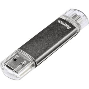 Hama FlashPen Laeta Twin USB-stick smartphone/tablet Grijs 64 GB USB 2.0, Micro-USB 2.0