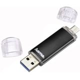 Hama FlashPen Laeta Twin USB-stick smartphone/tablet Zwart 64 GB USB 3.2 Gen 1 (USB 3.0), Micro-USB 2.0