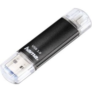 Hama FlashPen Laeta Twin USB-stick smartphone/tablet Zwart 128 GB USB 3.2 Gen 1 (USB 3.0), Micro-USB 2.0