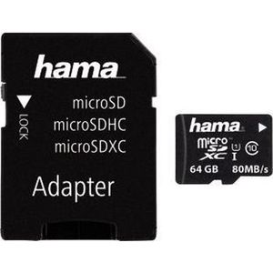 Hama microSDXC 64GB flashgeheugen Klasse 10 UHS I