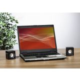 Hama - Sonic Mobil 185 - Notebookluidspreker - Zwart-Zilver - Actieve 2.0 luidspreker