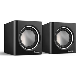 Hama - Sonic Mobil 185 - Notebookluidspreker - Zwart-Zilver - Actieve 2.0 luidspreker