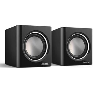 Hama Sonic Mobil 185 Notebook Speakers, Zwart & Zilver