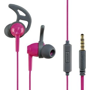Hama Action Headset Bedraad In-ear Sporten Grijs, Roze