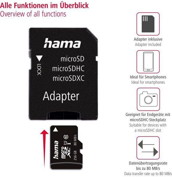 Hama 256GB MicroSDXC UHS-I Klasse 10