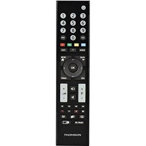 Thomson Vervangende afstandsbediening ""ROC1117GRU"" (vervangende afstandsbediening voor Grundig tv's, gebruiksklaar, adaptief, eenvoudige modus, verlichte toetsen, infrarood) zwart