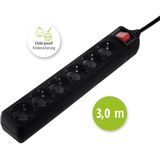 Hama 137265 power uitbreiding 3 m 6 AC-uitgang(en) Binnen Zwart
