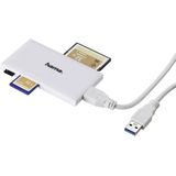 Hama - USB 3.0 Multi-Kaartlezer - Wit - Voor SD/microSD/CF/MS