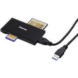 Hama - USB-3.0 Multi-Kaartlezer - Zwart - Geschikt voor SD/microSD/CF/MS