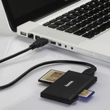 Hama - USB-3.0 Multi-Kaartlezer - Zwart - Geschikt voor SD/microSD/CF/MS