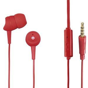 Hama 00177047 hoofdtelefoon/headset Bedraad In-ear Oproepen/muziek Rood
