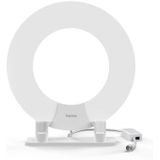 Hama DVB-T/DVB-T2-kammerantenne, Performance 45, ring-design, actief, wit