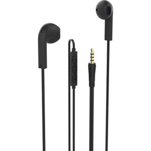 Hama Koptelefoon ""Advance"", earbuds, microfoon, platte kabel, zwart