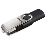Hama 00181059 USB-stick 8 GB USB Type-A 2.0 zwart, zilver - USB-sticks (8 GB, USB Type-A, 2.0, 10 MB/s, draaibaar, zwart, zilver)