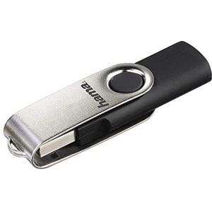 Hama Draai (8 GB, USB A, USB 2.0), USB-stick, Zwart