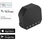 Hama Wifi-upgrade-besturing (moderniseert stopcontacten, lichtschakelaars, wifi-relaismodule, maakt bediening via Alexa/Google Home/App/IFTTT, ingebouwde schakelaar) zwart