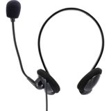 Hama NHS-P100 On Ear headset Computer Kabel Stereo Zwart Volumeregeling, Microfoon uitschakelbaar (mute)