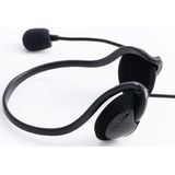 Koptelefoon - PC Office - Zwart - Gehoorvriendelijke Nekband - Flexibele Microfoonarm