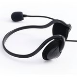 Hama NHS-P100 On Ear headset Computer Kabel Stereo Zwart Volumeregeling, Microfoon uitschakelbaar (mute)