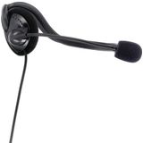 Koptelefoon - PC Office - Zwart - Gehoorvriendelijke Nekband - Flexibele Microfoonarm