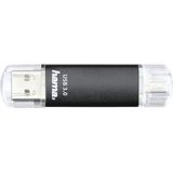 Hama Laeta Twin USB flash drive 256 GB USB Type-A / Micro-USB 3.2 Gen 1 (3.1 Gen 1) Zwart