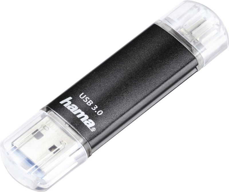 Hama Laeta Twin USB flash drive 256 GB USB Type-A / Micro-USB 3.2 Gen 1 (3.1 Gen 1) Zwart