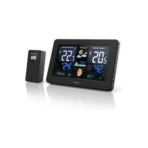 Hama - Weerstation met Kleuren LCD-display en Wekker + USB Zwart