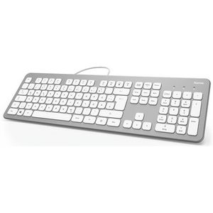 Hama KC-700 toetsenbord USB QWERTZ Duits Zilver