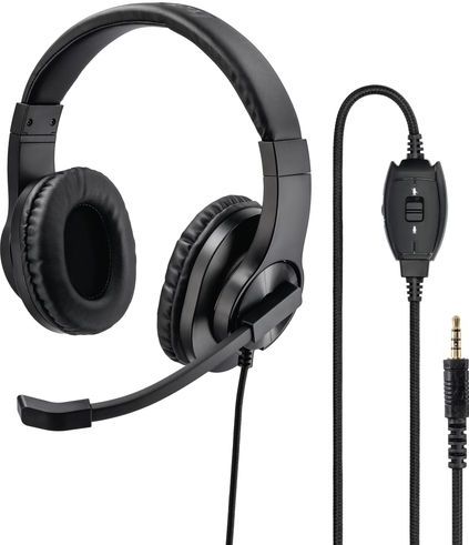 Hama - HS-P350 - Headset - Zwart - Stereo - Flexibele Microfoonarm