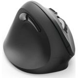 Hama Draadloze muis voor linkshandigen ergonomisch EMW-500L (draadloze draadloze muis verticaal, links, 6-knops muis zonder kabel met optische sensor 1000/1400/1800 dpi), zwart