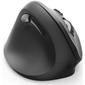Hama Computermaus kabellos für Linkshänder, ergonomisch, vertikal, schwarz ergonomische Maus (Funk, Funkmaus, DPI Schalter, Browser Tasten, USB Empfänger)