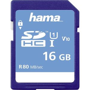 Hama 00181094 flashgeheugen 16 GB SDHC UHS-I Klasse 10