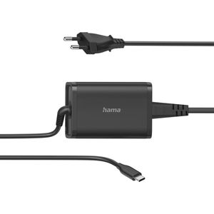Hama UNIVERSELE USB-C-NOTEBOOK-NETADAPTER, POWER DELIVERY (PD), 5-20V/65W - Voeding Zwart