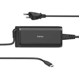 Hama Universele USB-C (92 W, Stroomvoorziening), USB-lader, Zwart