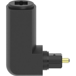 Hama ODT-adapter, Toslink-stekker - Toslink-koppeling, verguld, 90°