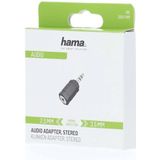 Hama Audio-adapter, 3,5 mm jackstekker, stereo, 2,5 mm jack