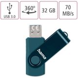 Hama Rotate USB flash drive 32 GB USB Type A Blauw