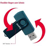 Hama Rotate USB flash drive 32 GB USB Type A Blauw