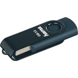 Hama 32 GB USB-Stick USB 3 Datenstick (70 MB/s Datentransfer, mit Öse zur Befestigung am Schlüsselring, Speicherstick, Memory Stick aus Metall, geeignet für Windows/MacBook) Petrolblau