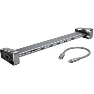 Hama - Connect2 Office Basic - Usb-C Dockingstation - Zwart - Aluminium