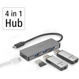 Hama USB-C® (USB 3.2 Gen 2) multiport hub 4 poorten Antraciet