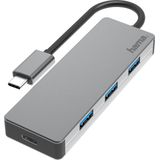 Hama USB-C® (USB 3.2 Gen 2) multiport hub 4 poorten Antraciet