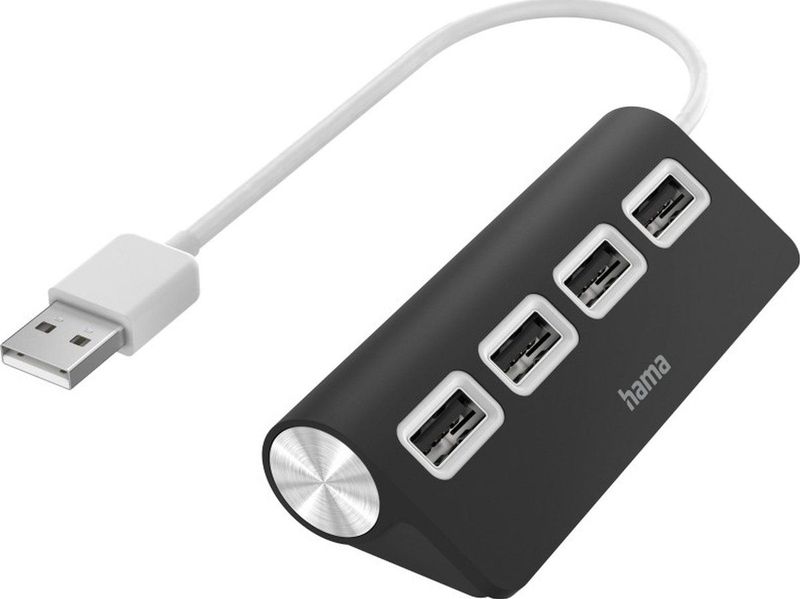 Hama - USB-A Hub - Docking Station - Zwart - 4 Haven