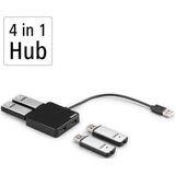 Hama USB-hub, 4-poorts, USB 2.0, 480 Mbit/s
