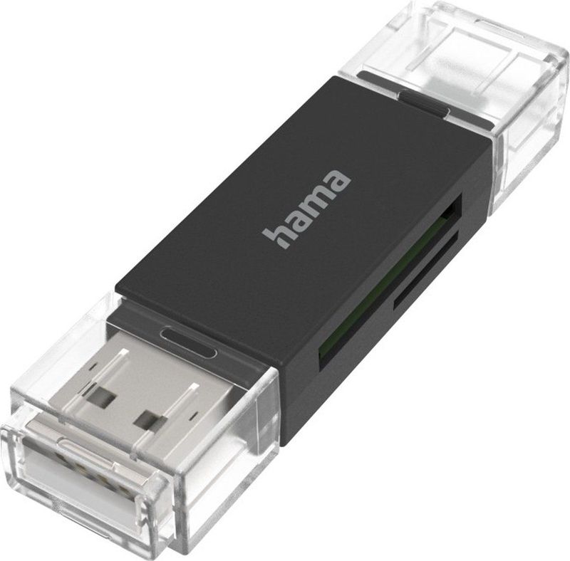 Highspeed Kaartlezer - USB-A - Micro-USB - Zwart - Tot 2 TB