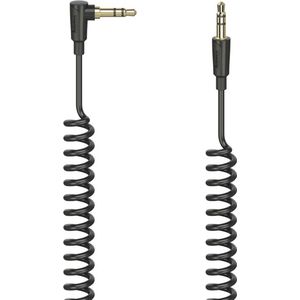 Hama Spiraalkabel ""Flexi-Slim"", 3,5-mm-jack-st. 90°- stekker, stereo, 1,5 m