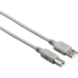 Pc Kabel von usb a zu usb b, 2.0, 480MBs, 1.5m s/b, Farbe grau - Hama