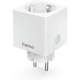 Hama wifi-stopcontact, professioneel mini-stopcontact met verbruiksmeting, wifi-stopcontact voor spraakbesturing en app voor thuisbioscoop, staande lamp, ventilator, 3680 W, 16 A, wit